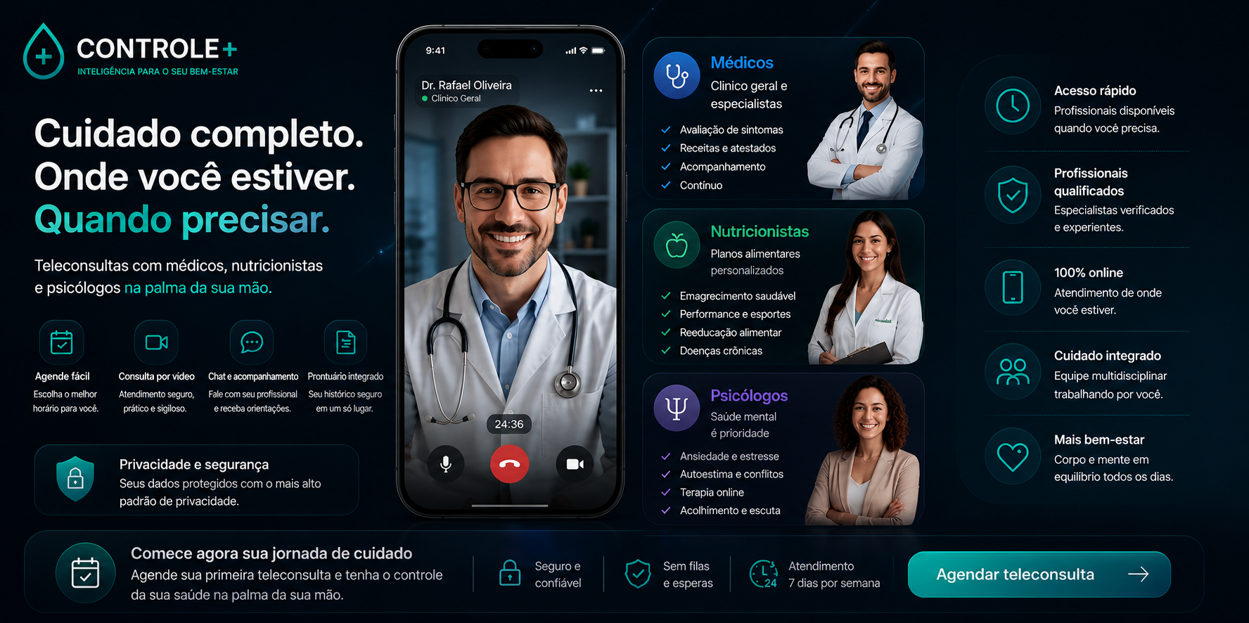 Campanha CONTROLE+ com teleconsulta e cuidado integrado